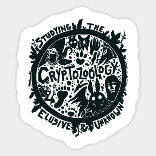 Cryptozoologist Dark Blue Sticker